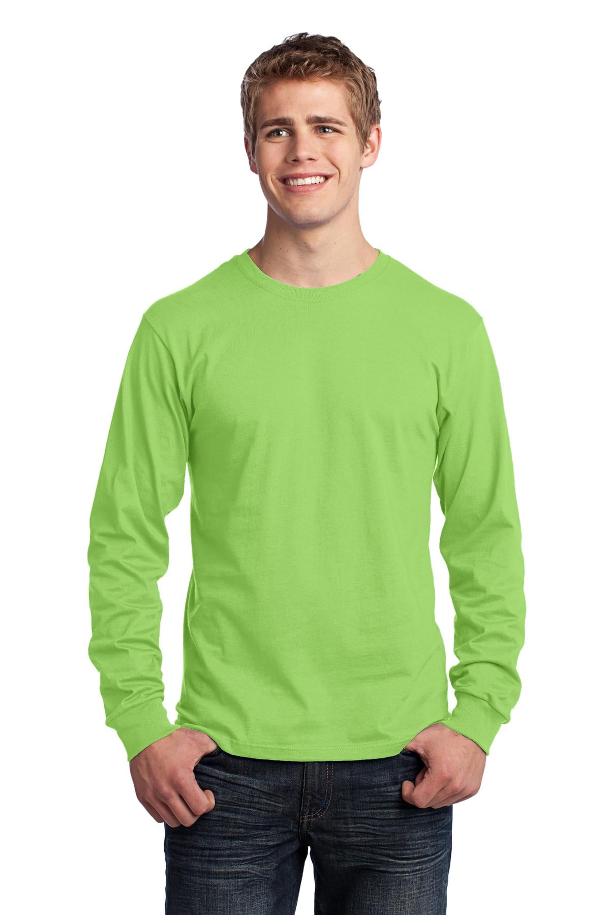PORT AND COMPANY Long Sleeve T-Shirt – 5.4 Oz 100% Cotton, Tag-Free, Classic Fit (PC54LS) - View #9