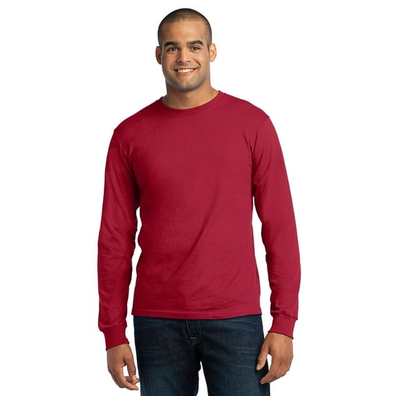 Port Company Long Sleeve All-American Tee Red 4XL.