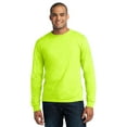 thumbnail image 1 of Port & Company Long Sleeve All-American Tee. Safety Green. 3XL., 1 of 3