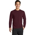 thumbnail image 1 of Port & Company Long Sleeve Blended Performance Tee (PC381LS) Athletic Maroon, L, 1 of 6