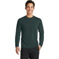 thumbnail image 1 of Port & Company Long Sleeve Blended Performance Tee (PC381LS) Dark Green, 4XL, 1 of 2