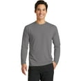 thumbnail image 1 of Port Company Long Sleeve Blended Performance Tee (PC381LS) Medium Grey, L, 1 of 2