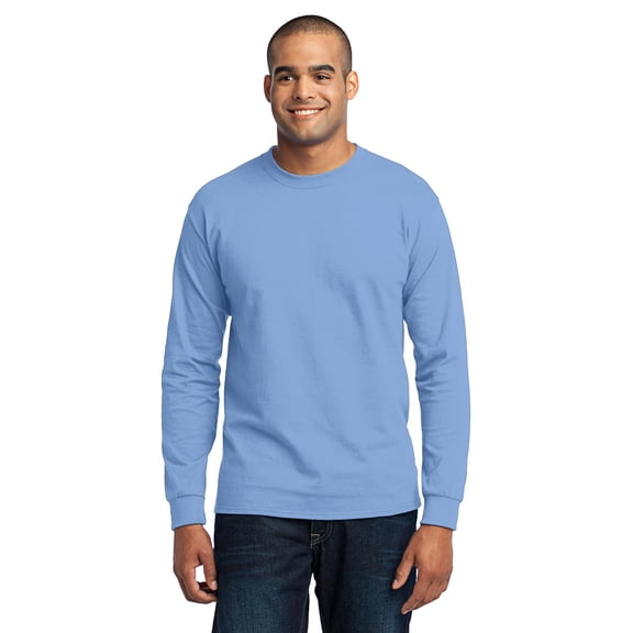 Port & Company Men's Long Sleeve 50/50 Cotton/Poly T-Shirt - PC55LS
