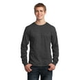 thumbnail image 1 of Port & Company Long Sleeve Core Cotton Tee-4XL (Dark Heather Grey), 1 of 6