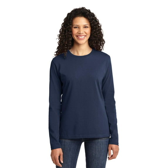 Port & Company Long Sleeve Crew Neck Cotton T-Shirt