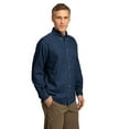 thumbnail image 1 of Port & Company Long Sleeve Denim Shirt, Ink Blue L, 1 of 6