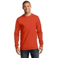 thumbnail image 1 of Port & Company Long Sleeve Essential T-Shirt. Orange. 4XL., 1 of 4