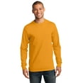thumbnail image 1 of Port & Company - Long Sleeve Essential T-Shirt, PC61LS, Gold, S, 1 of 6