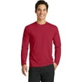 thumbnail image 1 of Port Company Long Sleeve Performance Blend Tee-4XL (Red), 1 of 6