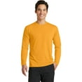 thumbnail image 1 of Port & Company Long Sleeve Performance Blend Tee-XL (Gold), 1 of 6