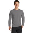 thumbnail image 1 of Port & Company Long Sleeve Performance Blend Tee-XL (Medium Grey), 1 of 6