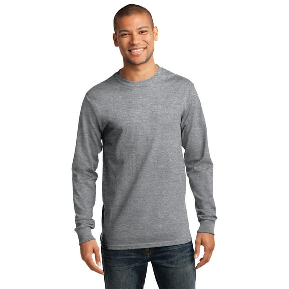 Port & Company Long Sleeve TShirt (PC61LS) Athletic Heather, S