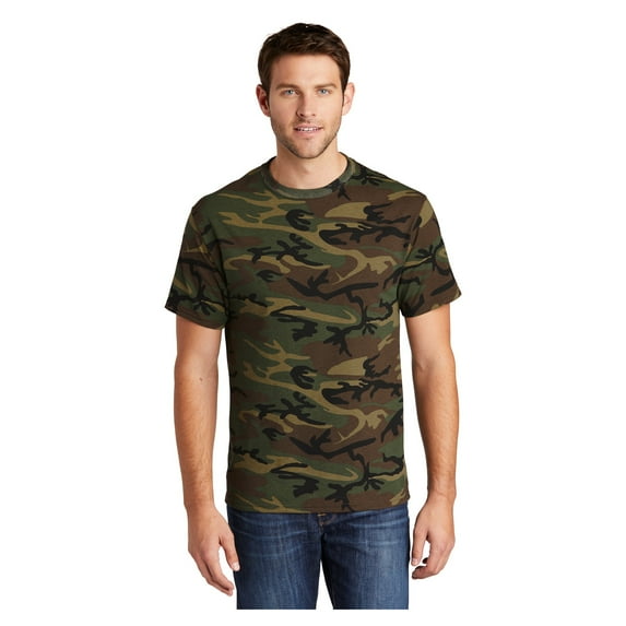 Port & Company Men's 5.4-oz 100% Cotton Camo Tee Shirt Military Camo X-Large