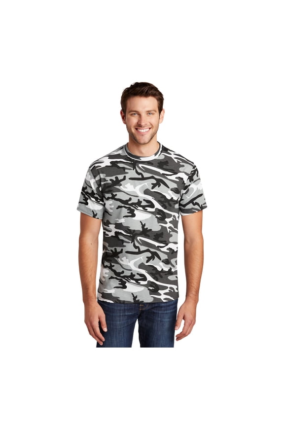 mpany Men's 5.4-oz 100% Cotton Camo Tee Shirt Winter Camo X-Large