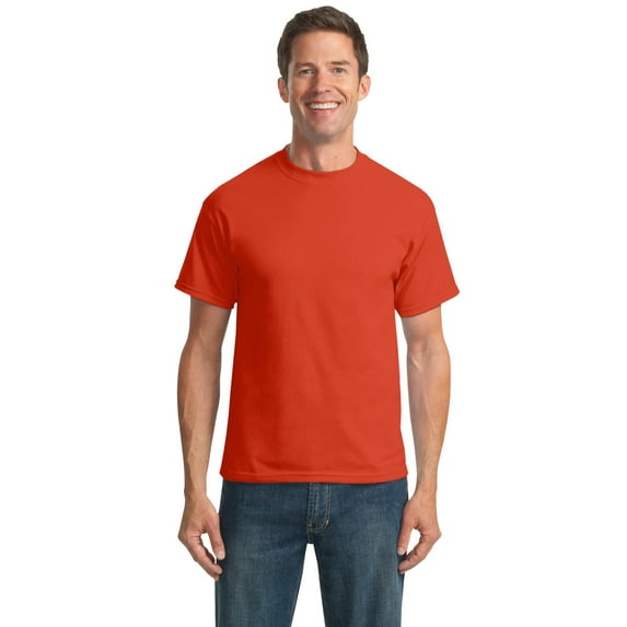 Port & Company Men's 50/50 Cotton/Poly T Shirt 3XL Orange