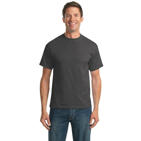 Port & Company Men's 50/50 Cotton/Poly T Shirt 4XL Charcoal