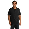 thumbnail image 1 of Port & Company Men's 50/50 Pique Polo Jet Black Size Large, 1 of 6