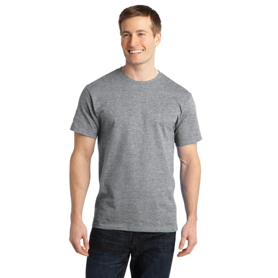 Port & Company Men's Athletic Heather Ring Spun Crew T-Shirt_Athletic Heather_S