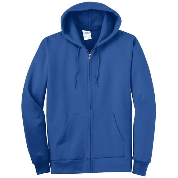 Port & Company Men's Big and Tall Full-Zip Hooded Sweatshirt Royal