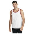 thumbnail image 1 of Port & Company Men's Casual Core Cotton Tank Top White/ Red PC54TT 3X-Large, 1 of 3