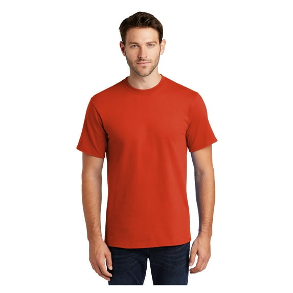 Port & Company Men's Classic Fit Tall Essential Cotton T-Shirt Orange Large Tall