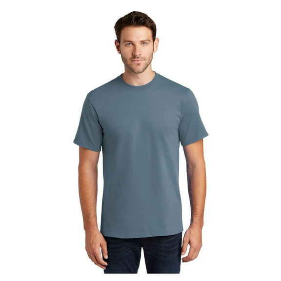 Port & Company Men's Classic Fit Tall Essential Cotton T-Shirt Stonewashed Blue Large Tall