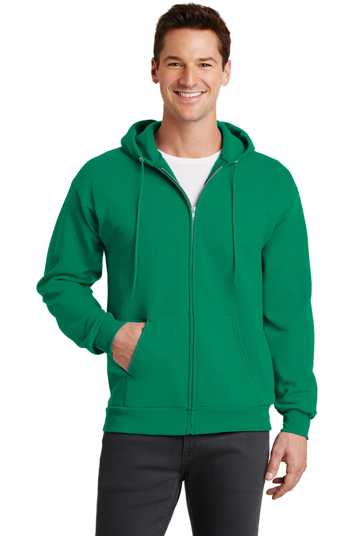 Port & Company Men's Classic Full Zip Hooded Sweatshirt M Kelly