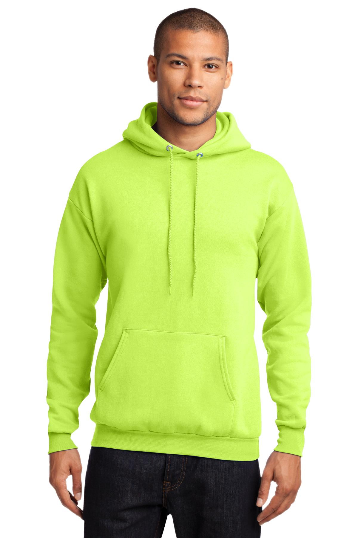 Port & Company Men's Classic Pullover Hooded Sweatshirt XL Neon Yellow