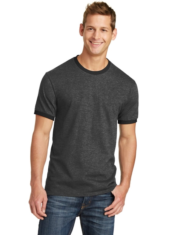 mpany Men's Classic Ringer T Shirt_Dark Heather Grey/ Jet Black_S