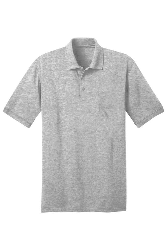 Men's Comfortable Knit Pocket Polo Shirt