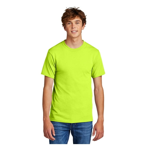 Port & Company Men's Comfortable Short Sleeve Tall Core Blend T-Shirt Safety Green 4XLT