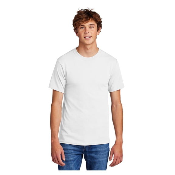Port & Company Men's Comfortable Short Sleeve Tall Core Blend T-Shirt White LT