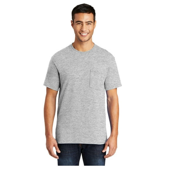 Port & Company Men's Core Blend Classic Pocket T-Shirt Ash 2X-Large