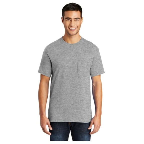 Port & Company Men's Core Blend Classic Pocket T-Shirt Athletic Heather X-Large