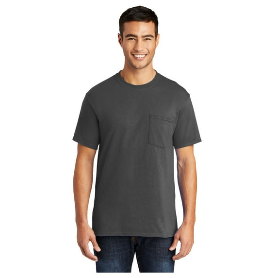 Port & Company Men's Core Blend Classic Pocket T-Shirt Charcoal 4X-Large