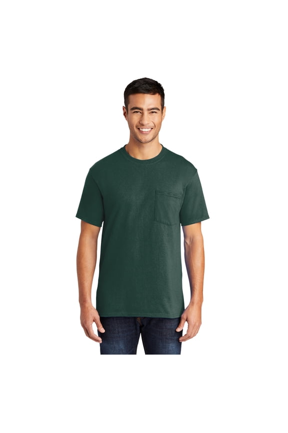 mpany Men's Core Blend Classic Pocket T-Shirt Dark Green Medium