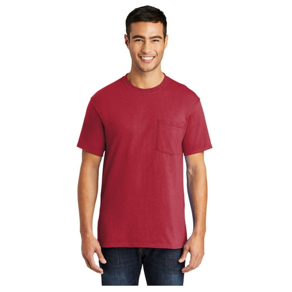 Port & Company Men's Core Blend Classic Pocket T-Shirt Red 4X-Large