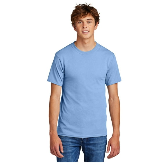 Port & Company Men's Core Blend Durable T-Shirt Light Blue Small