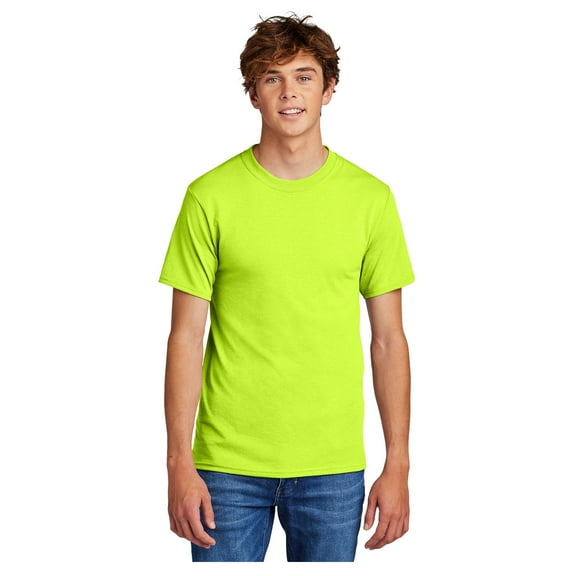 Port & Company Men's Core Blend Durable T-Shirt Safety Green 2X-Large
