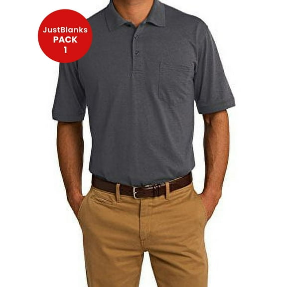 Port & Company Men's Core Blend Jersey Knit Pocket Polo. KP55P
