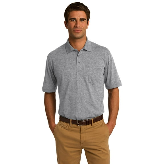 Port & Company Men's Core Blend Jersey Knit Pocket Polo. KP55P