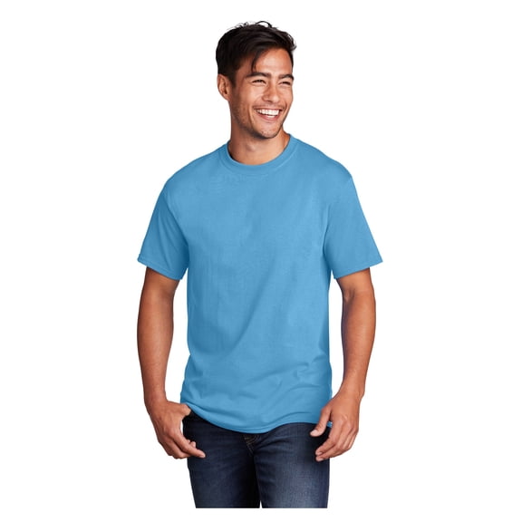 Port & Company Men's Core Cotton Classic Comfort and Relabeling Casual T-Shirts Aquatic Blue 3X-Large