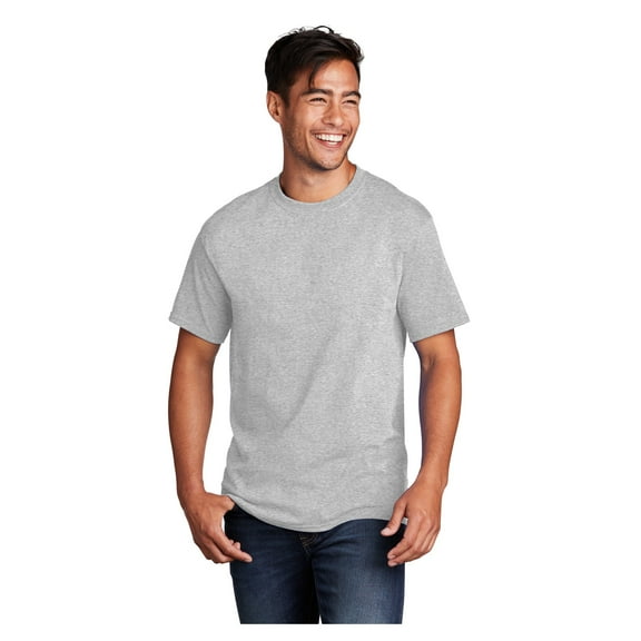 Port & Company Men's Core Cotton Classic Comfort and Relabeling Casual T-Shirts Ash Small
