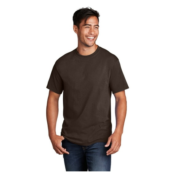 Port & Company Men's Core Cotton Classic Comfort and Relabeling Casual T-Shirts Dark Chocolate Brown Medium