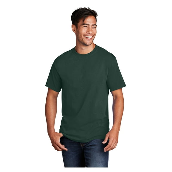 Port & Company Men's Core Cotton Classic Comfort and Relabeling Casual T-Shirts Dark Green Small