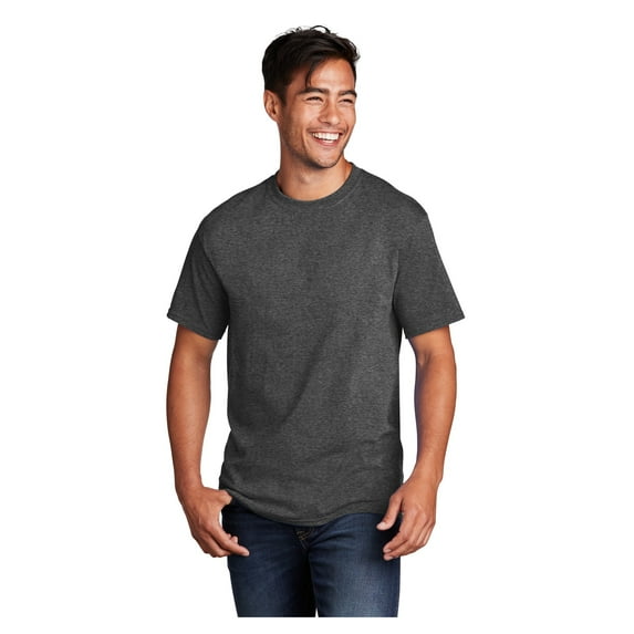 Port & Company Men's Core Cotton Classic Comfort and Relabeling Casual T-Shirts Dark Heather Grey X-Large