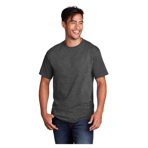 Port & Company Men's Core Cotton Classic Comfort and Relabeling Casual T-Shirts Dark Heather Grey X-Large