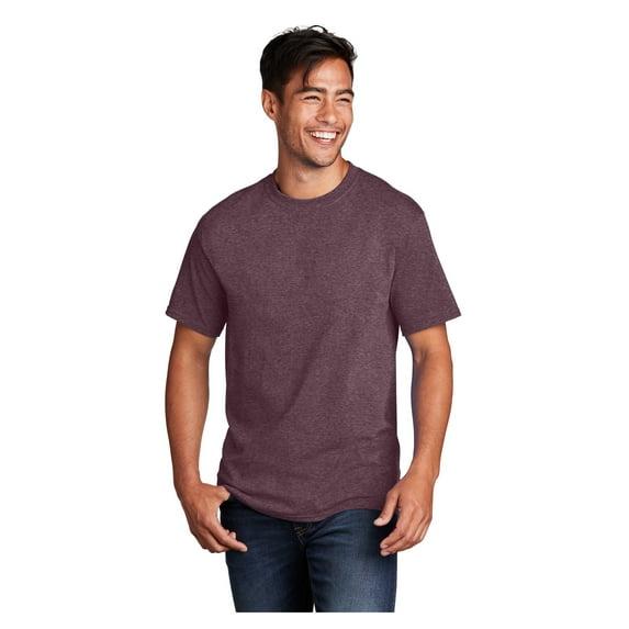 Port & Company Men's Core Cotton Classic Comfort and Relabeling Casual T-Shirts Heather Athletic Maroon 5X-Large