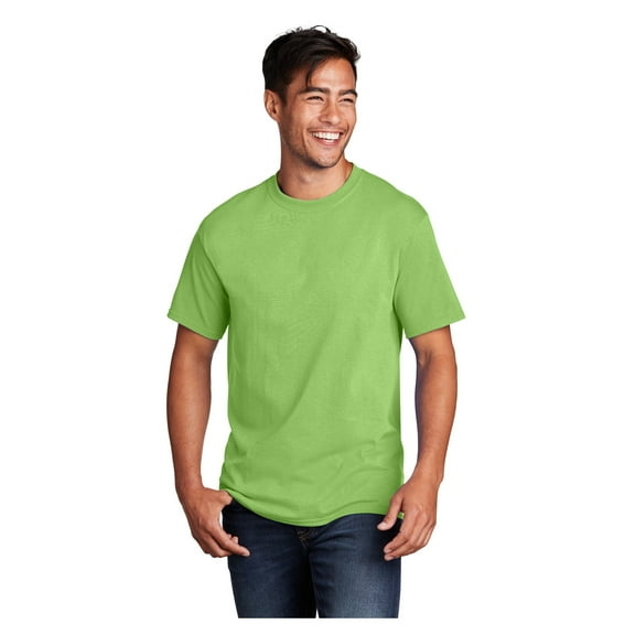 Port & Company Men's Core Cotton Classic Comfort and Relabeling Casual T-Shirts Lime Small