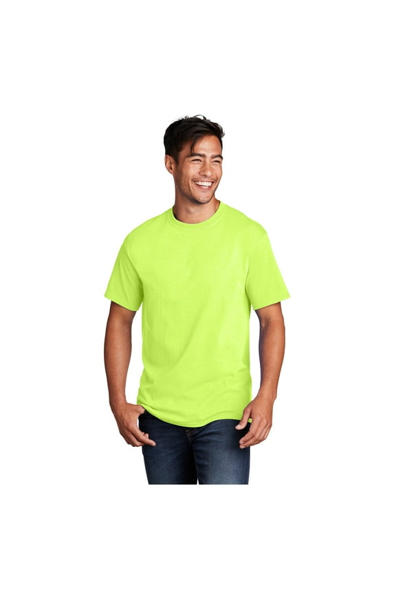 mpany Men's Core Cotton Classic Comfort and Relabeling Casual T-Shirts Neon Yellow 6X-Large